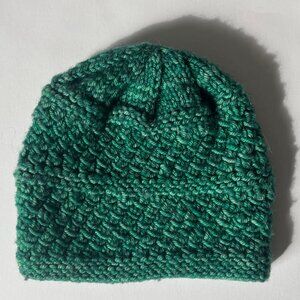 Hand Knit Toddler Emerald Green Hat